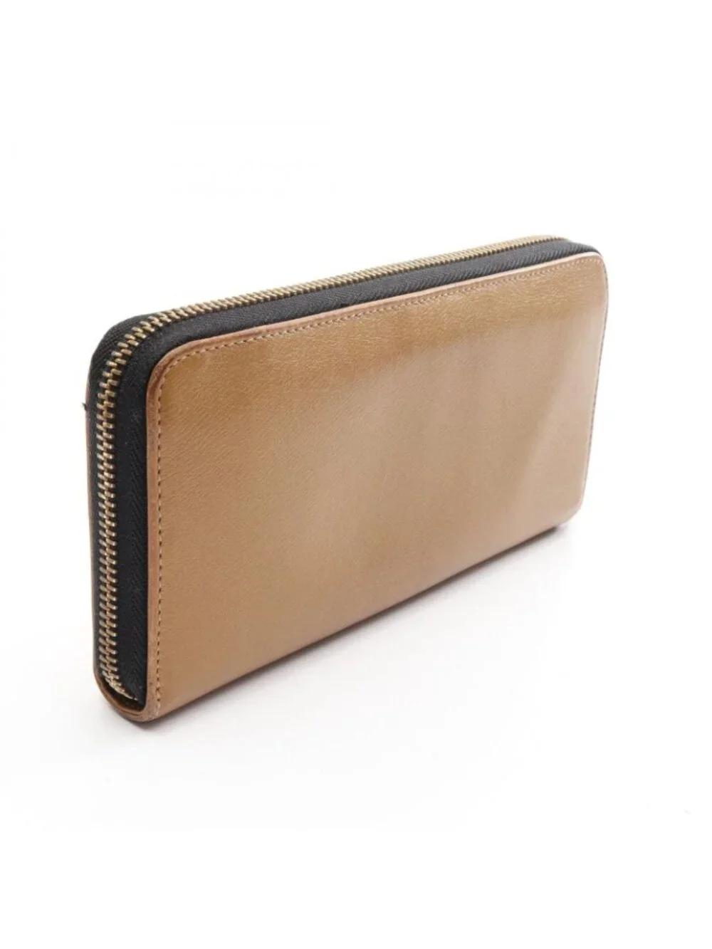 Loewe Round Length Wallet Brown Leather